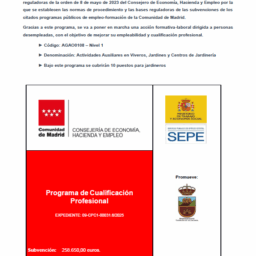 PROGRAMA DE FOMENTO DEL JUVENIL CON CORPORACIONES LOCALES EN EL MARCO DEL PROGRAMA(FSE+2021/2027) DE LA COMUNIDAD DE MADRID