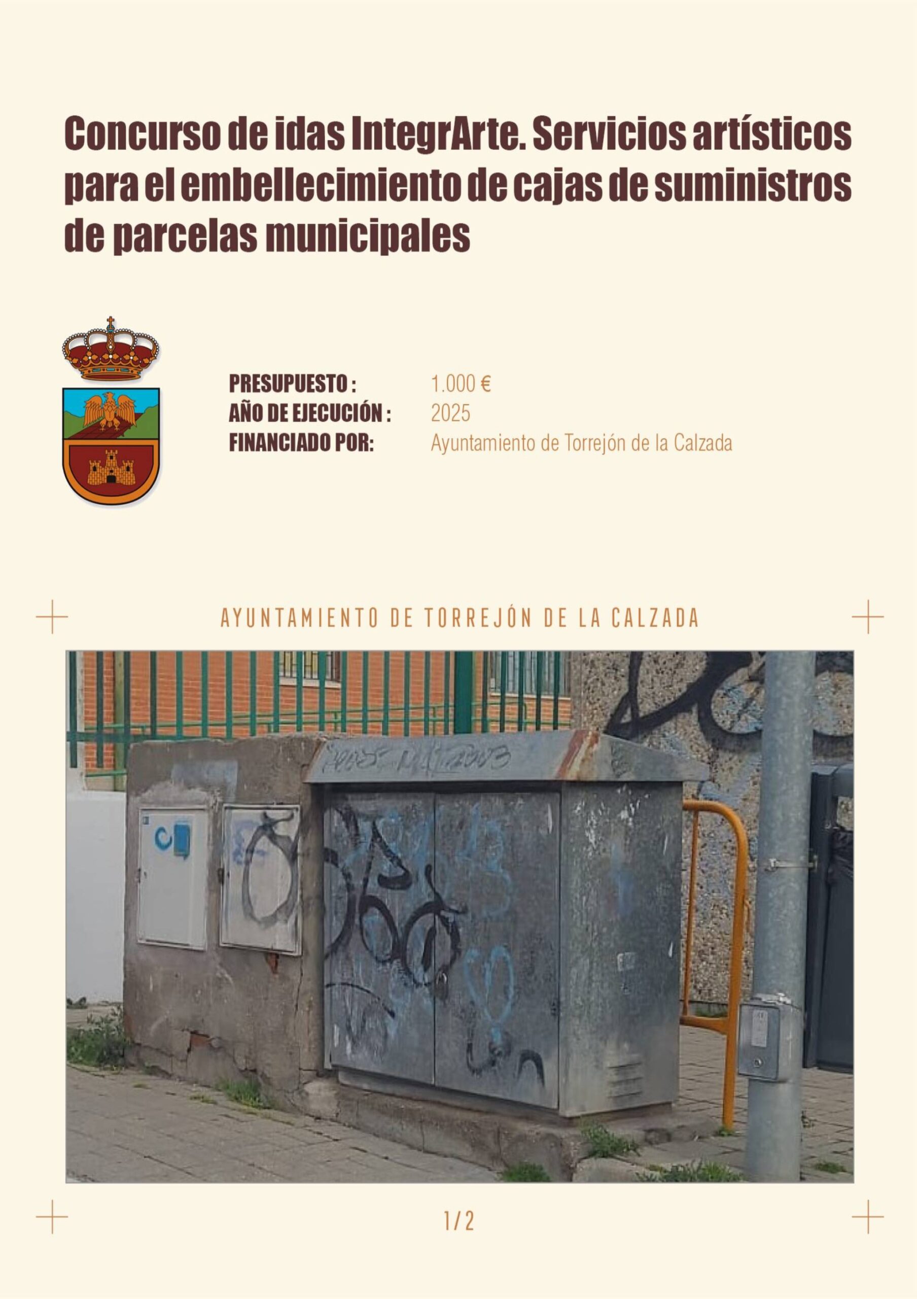 Concurso de ideas Integrarte: Servicios artísticos para el embellecimiento de cajas de suministros.