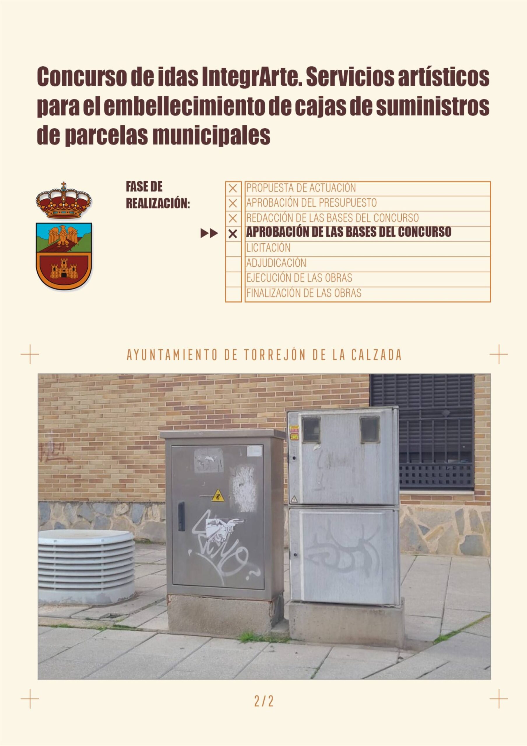 Concurso de ideas Integrarte: Servicios artísticos para el embellecimiento de cajas de suministros.