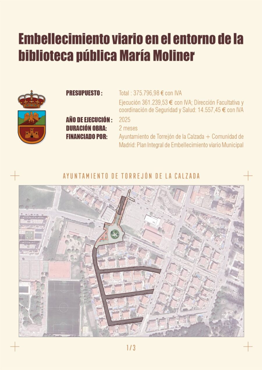 Embellecimiento viario en el entorno de la Biblioteca María Moliner