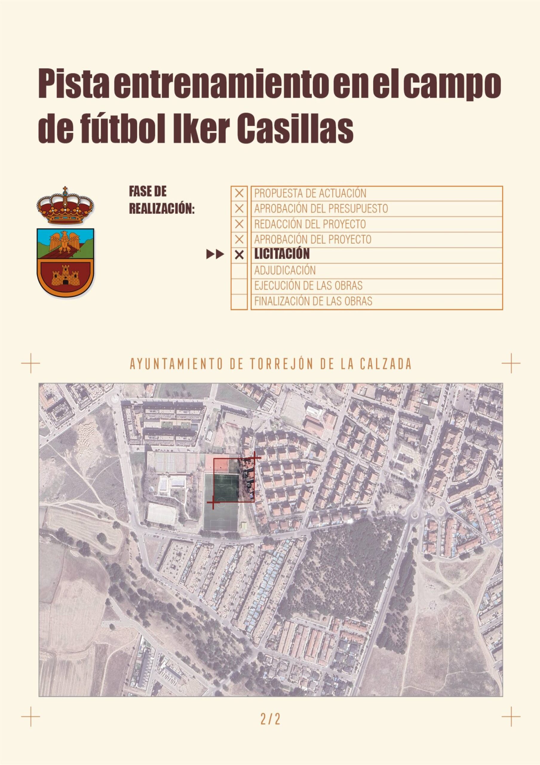 Pista de entrenamiento en el campo de fútbol Iker Casillas