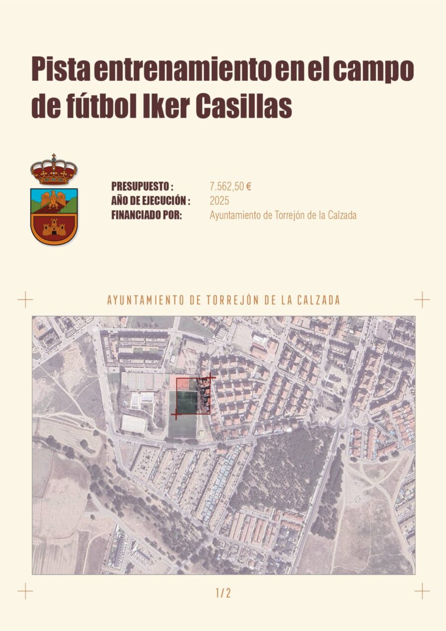 Pista de entrenamiento en el campo de fútbol Iker Casillas