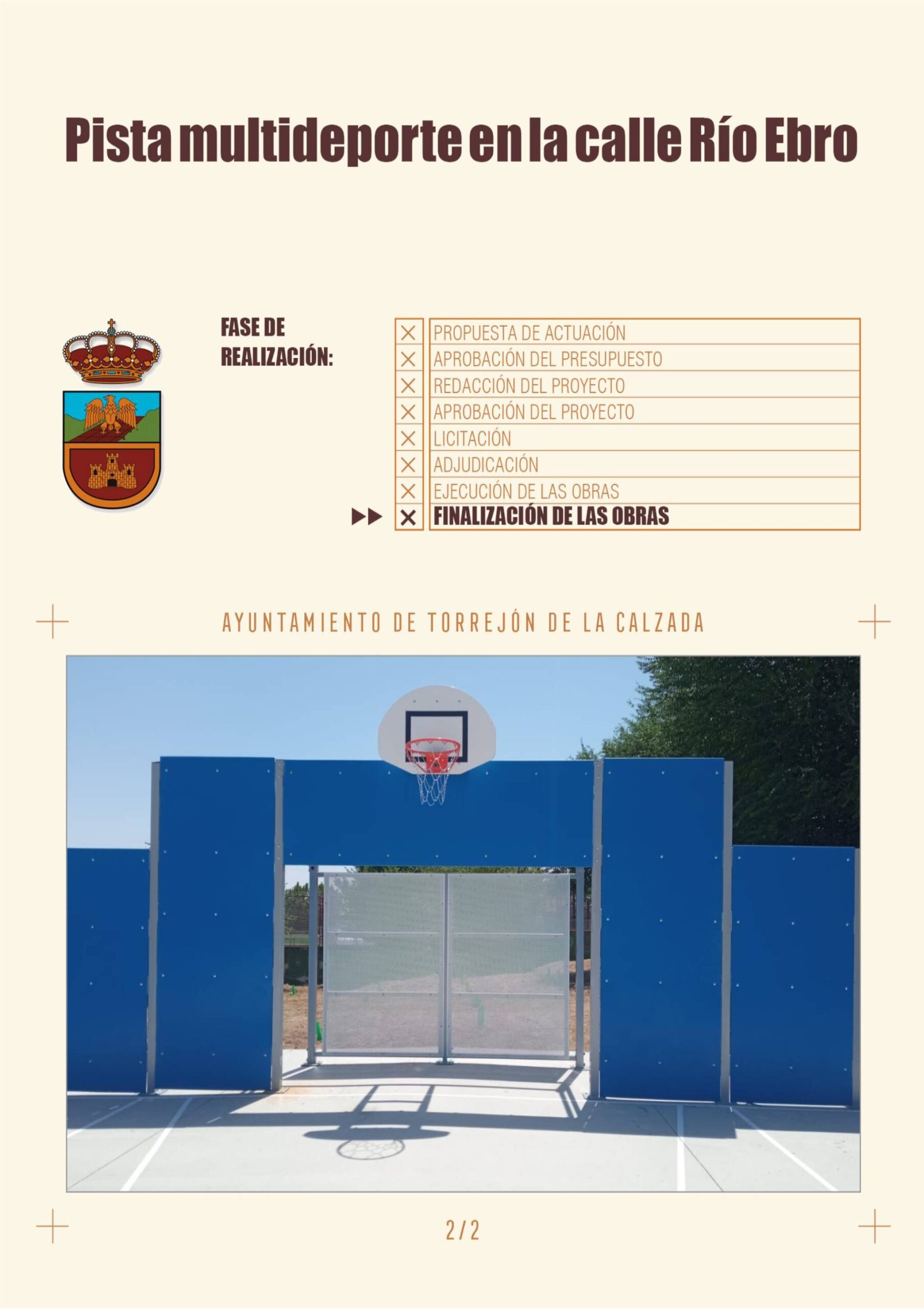 Pista multideporte en la calle Río Ebro