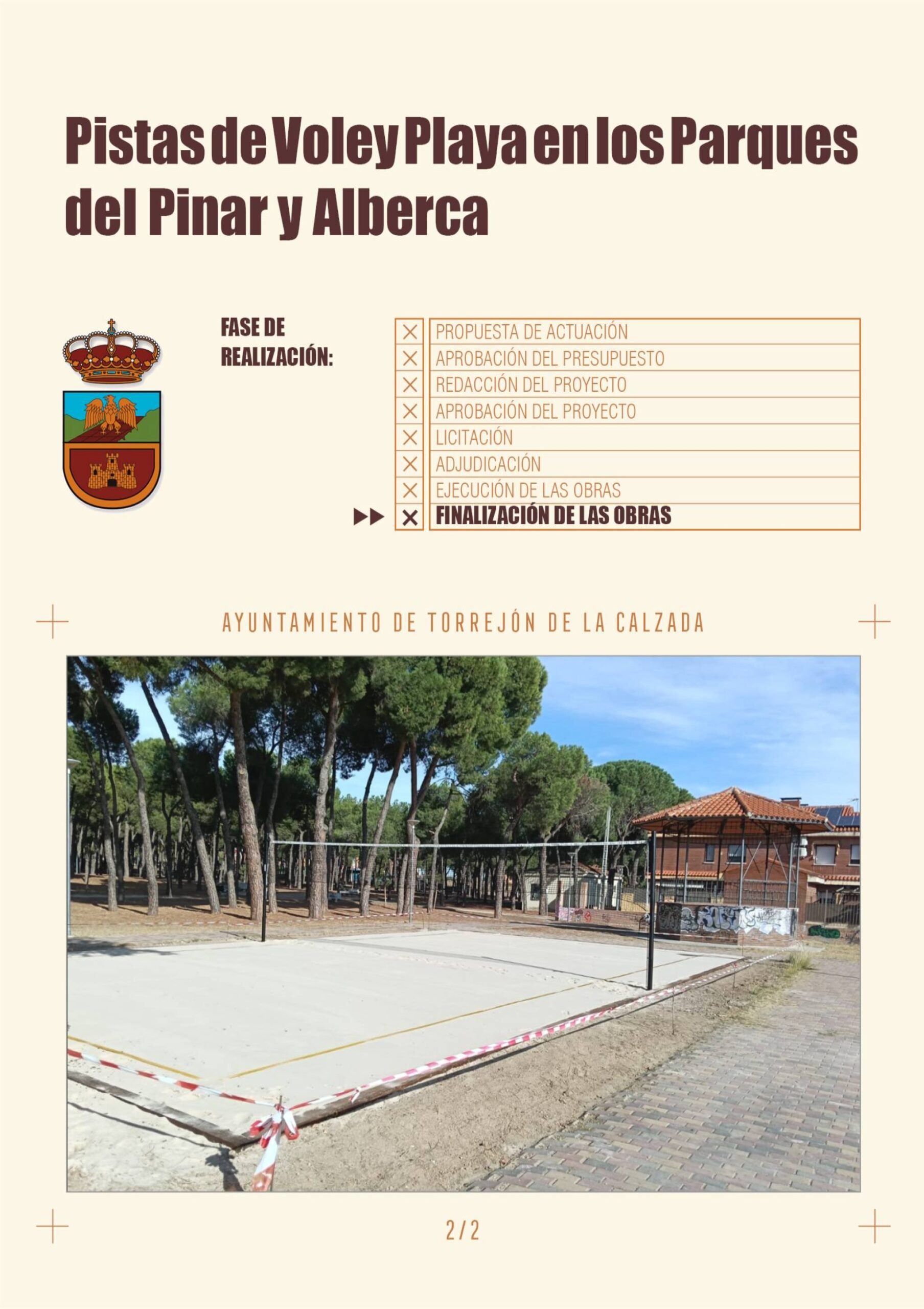 Pistas de Voley Playa en los Parques del Pinar y Alberca