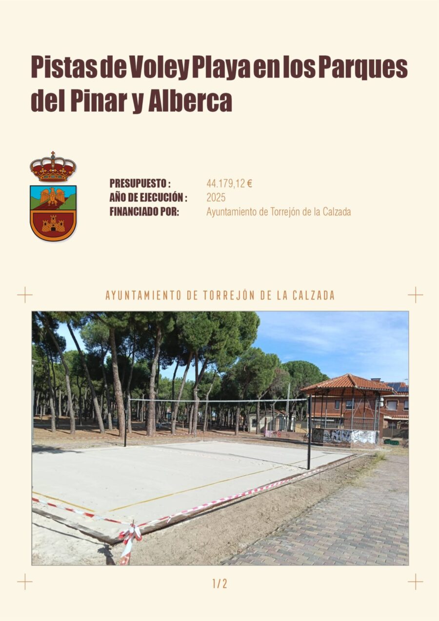 Pistas de Voley Playa en los Parques del Pinar y Alberca