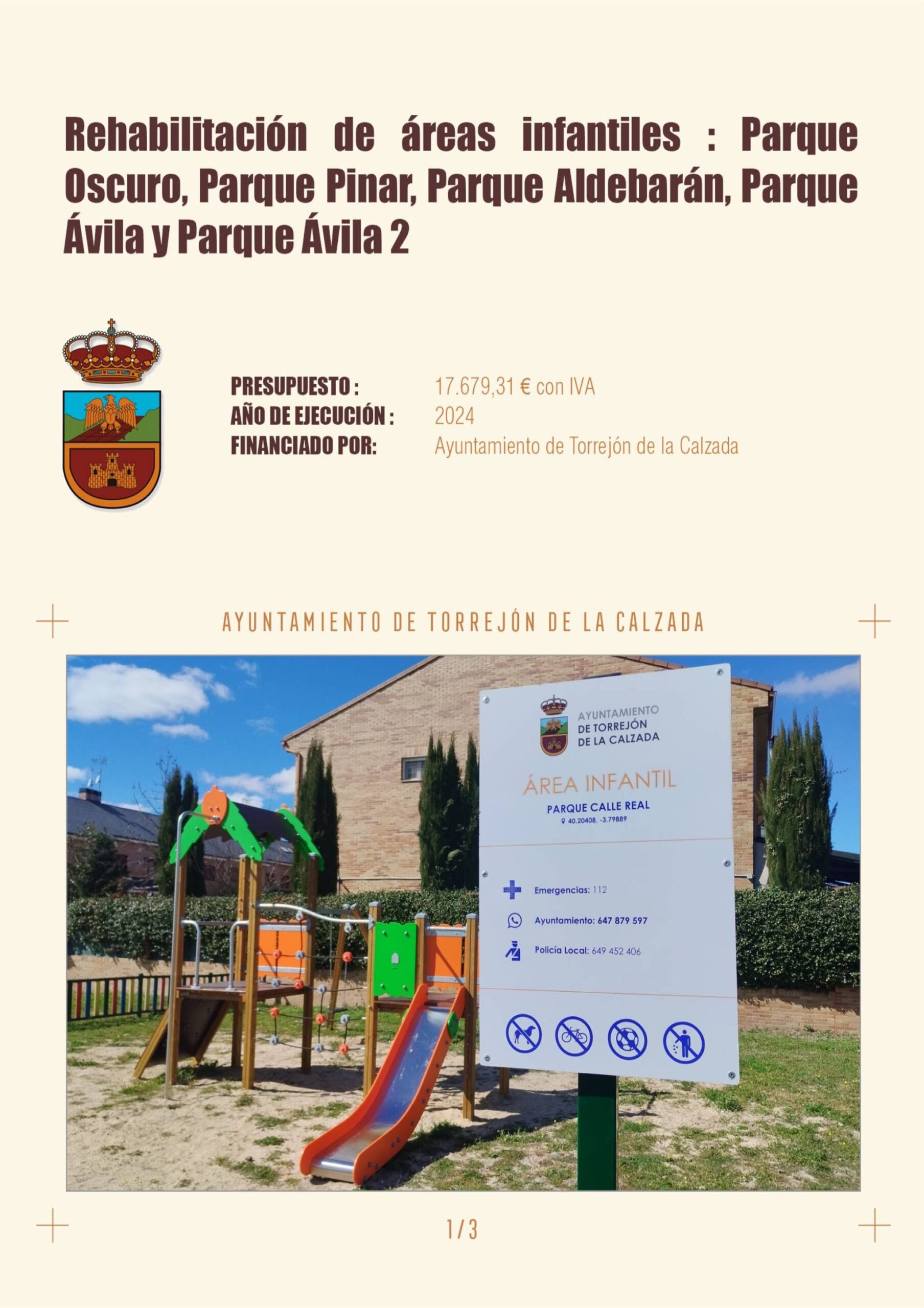 Rehabilitación de varias Áreas Infantiles