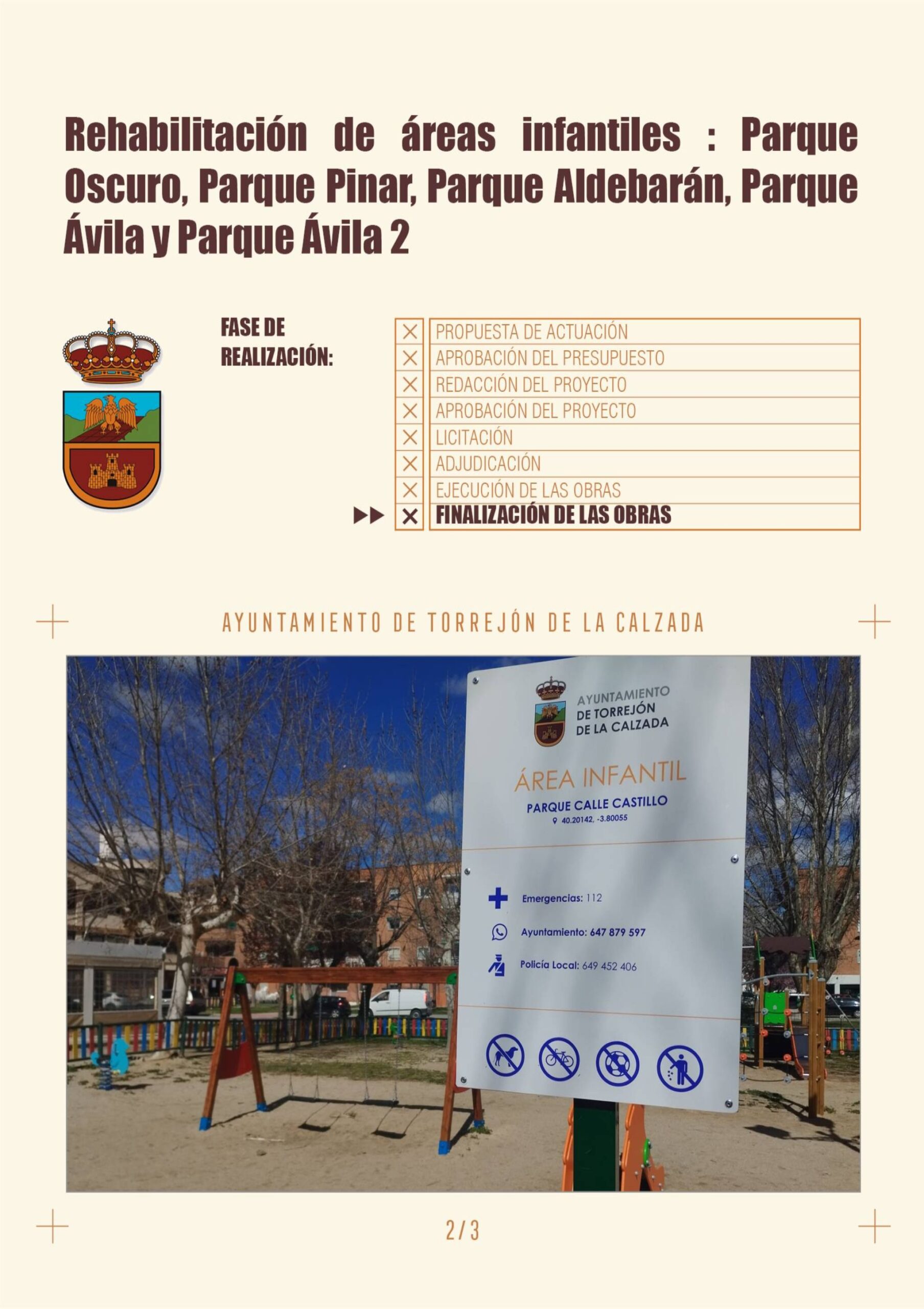 Rehabilitación de varias Áreas Infantiles
