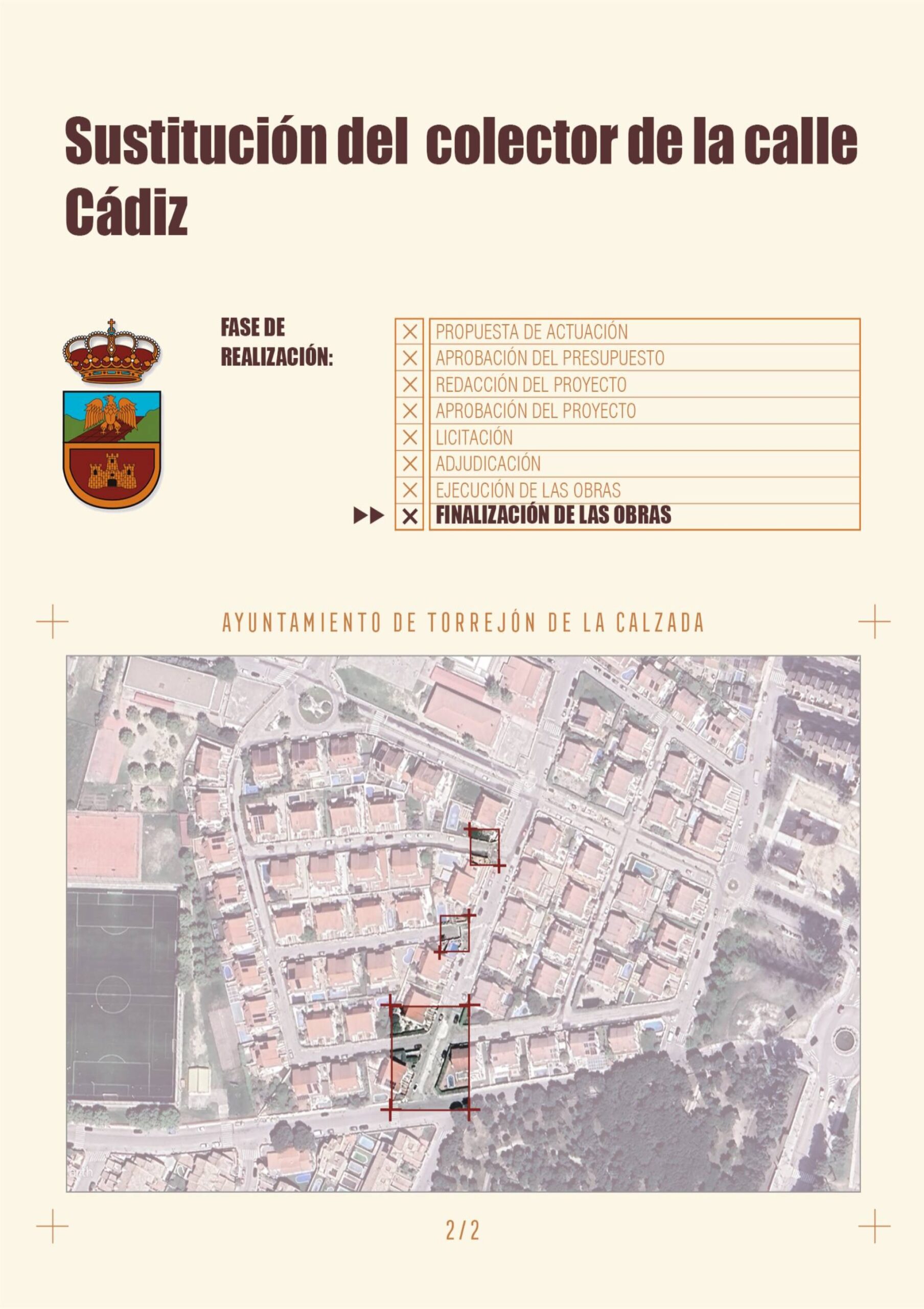 Sustitución del colector de la calle Cádiz